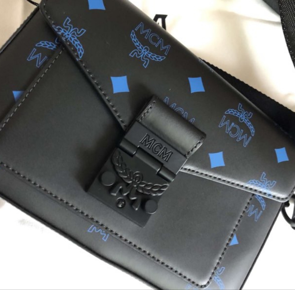 BRAND NEW MCM Vallarta blue Millie crossbody